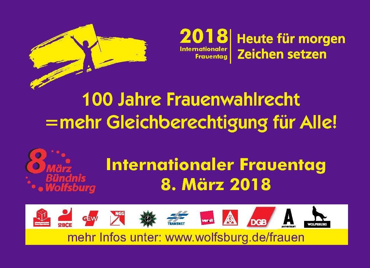 Ankündigung des Internationalen Frauentages 2018