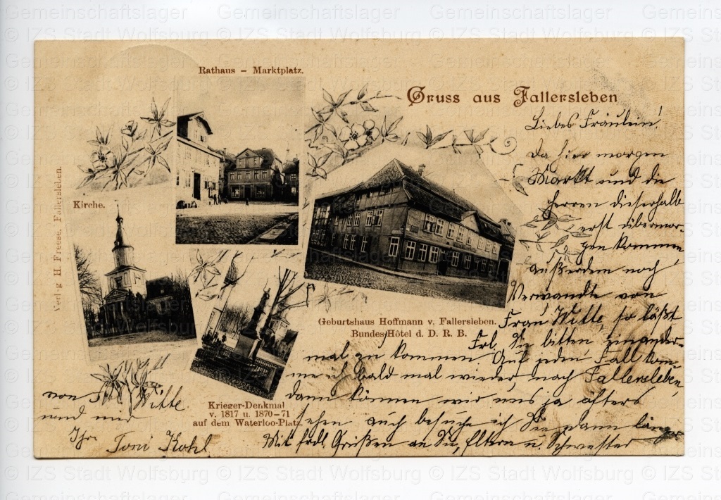 Abbildung 5 Fallersleber Postkarte mit Foto der Germania
