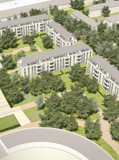 Visualisierung vom Wohninnenstadtprojekt Goethepark
