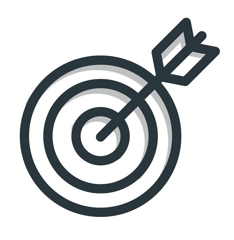 Eine Zielscheibe mit einem Pfeil; Grafik: pixabay.com