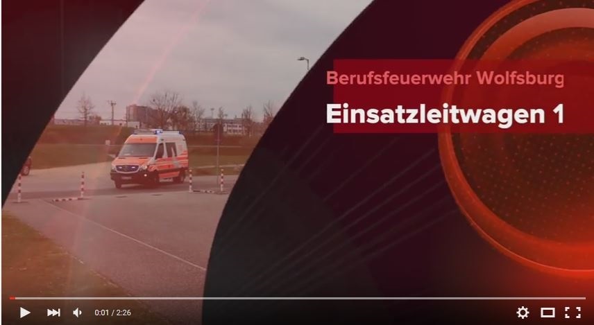 Titelbild des Videos zur Vorstellung des Einsatzleitwagens der Berufsfeuerwehr Wolfsburg