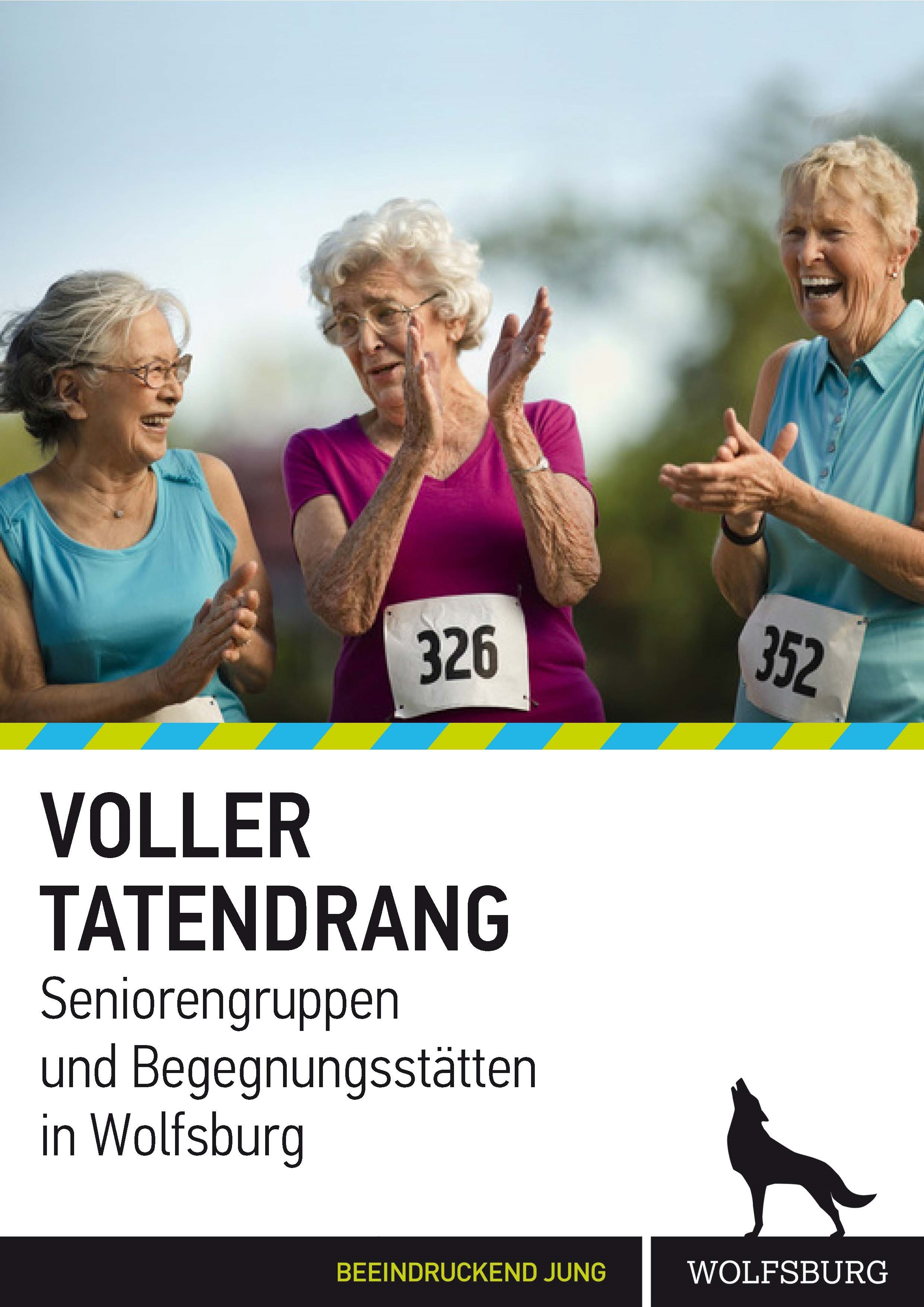 Titelblatt der Broschüre "Voller Tatendrang"