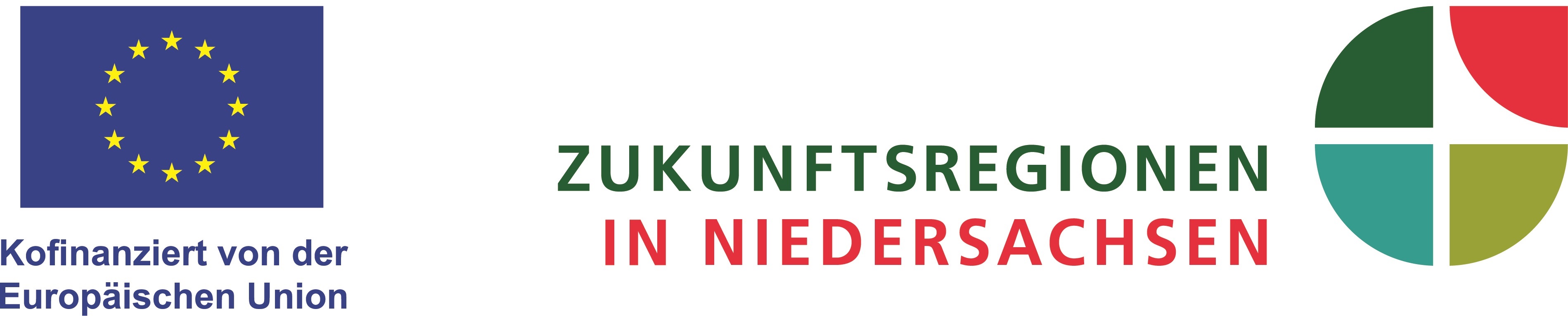 Logo der Europäischen Union und der Zukunftsregionen in Niedersachsen